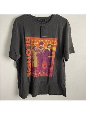 JUNK FOOD NWT Blondie Graphic Short Sleeve T-Shirt Tee in Vintage Black Size M